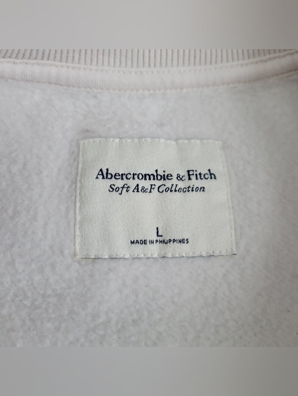 Abercrombie & Fitch Sweatshirt White Green Brown Horse Trees Oversized Large - Picture 3 of 5